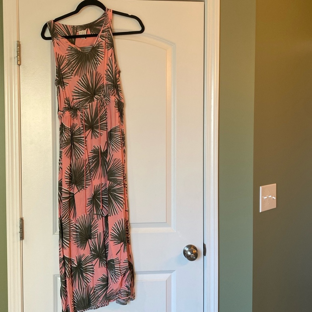 Palm print dress